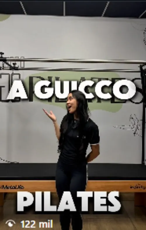 Treinadora da Guicco na sala de Pilates